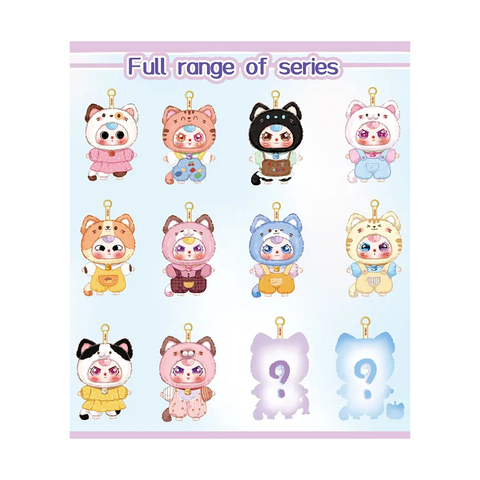 CUREPLANETA Baby Three Cat Wardrobe Plush Pendant Blind Box