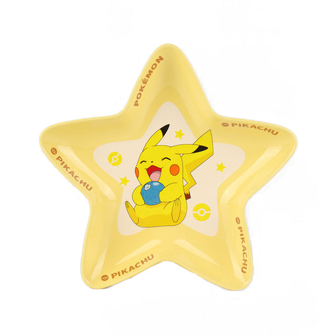 Pikachu Pokemon Plate Ceramic Star 9.5" - Ebisu Life Store | Willowbrook Mall