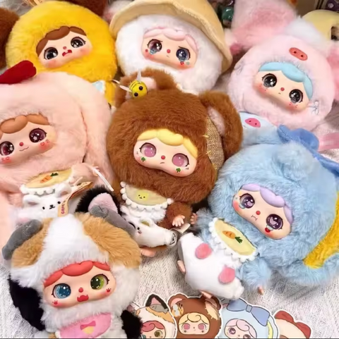 Three Babies Toy Crie Baby Animal Kindergarten Series II Plush Pendant Blind Box