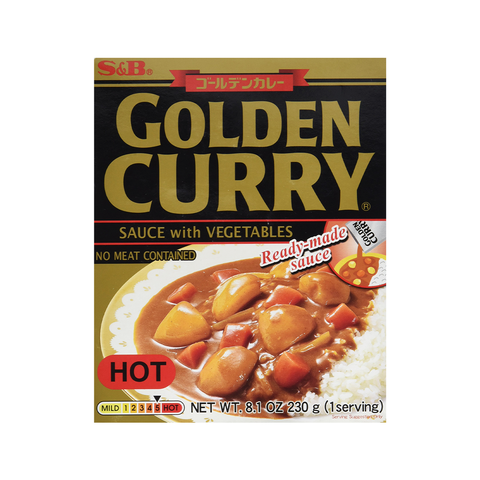 Japanese Golden Curry Mix with Sauce and Vegetables, HOT, 1 serving