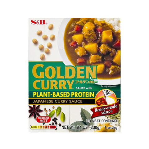 Japanese Golden Curry Mix with Plant-Based Meat, Medium Hot, 1 serving