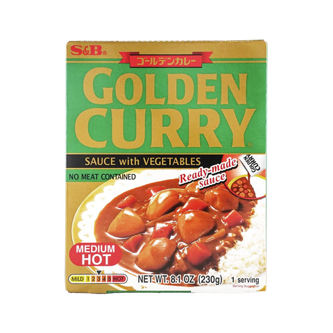 Japanese Golden Curry Mix with Sauce and Vegetables, Medium Hot, 1 serving