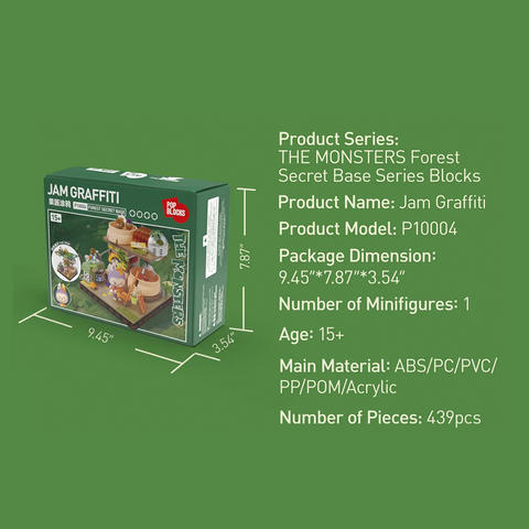 POPMART THE MONSTERS - Forest Secret Base Series Blocks - Jam Graffiti