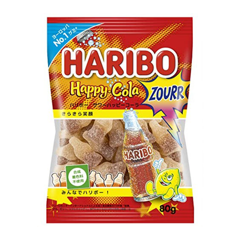 Haribo Japanese Gummy Sour Happy Cola