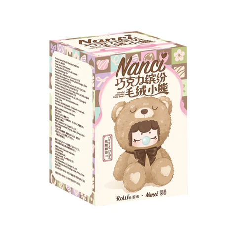Rolife Nanci Colorful Chocolate Cutie Bears Vinyl Face Plush Pendant Blind Box