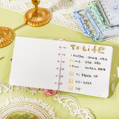 Sanrio Kuromi Loose Leaf Binder Notebook with Accessories