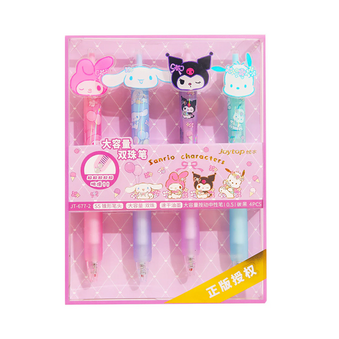 Floral Wonderland Sanrio Characters Pen Set 4pc with Charms