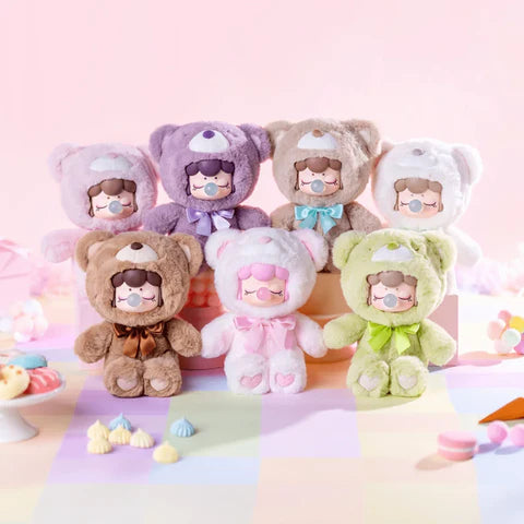Rolife Nanci Colorful Chocolate Cutie Bears Vinyl Face Plush Pendant Blind Box