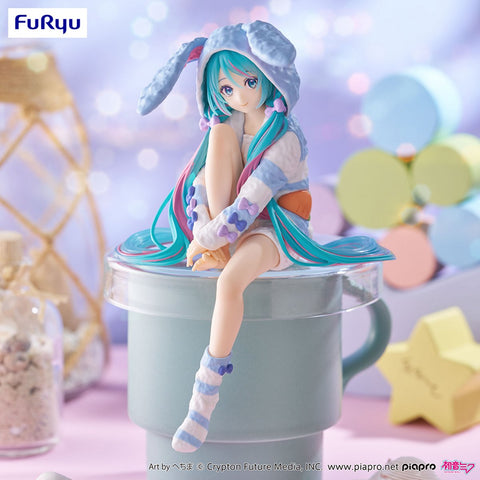 FuRyu Hatsune Miku Rabbit Ear Hood Pajama Noodle Stopper Blue Ver. (JP Ver.)