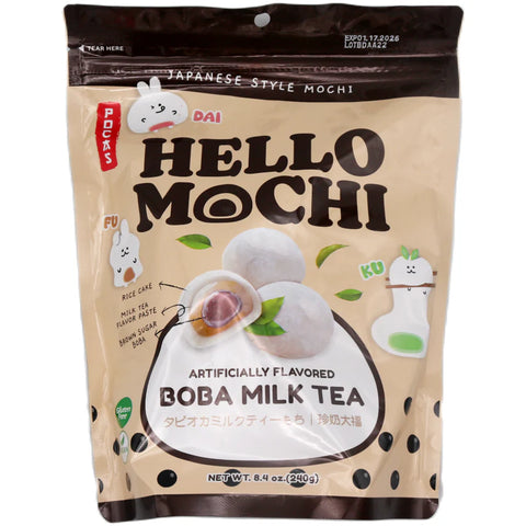 POCAS Hello Mochi Boba Milk Tea Flavor 240g