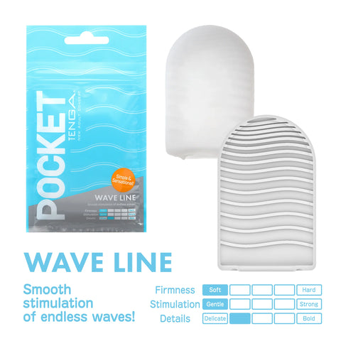 Tenga Pocket Male Sex Toy - Wave Line 1pcs