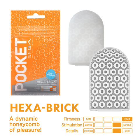 Tenga Pocket Male Sex Toy - Hexa-Brick 1pcs