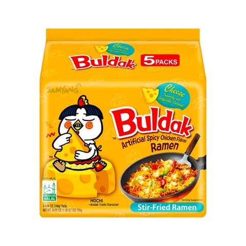 Samyang Buldak Ramen Noodles 5-pack Cheese Flavor