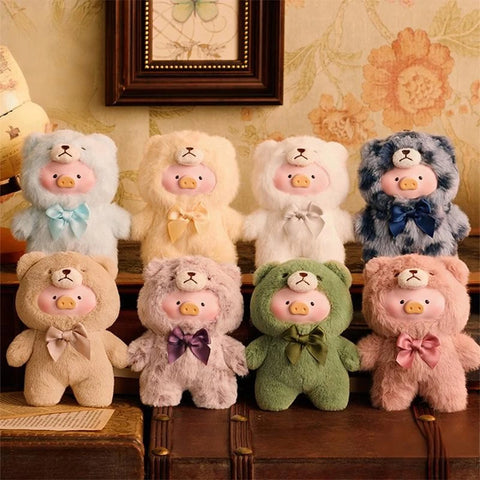 TOYZEROPLUS Limited The Piggy Vintage Teddy Shop Series Vinyl Face Plush Pendant Blind Box