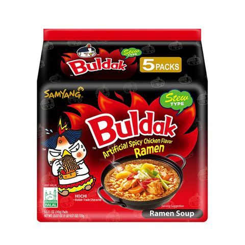 Samyang Buldak Ramen Noodles 5-pack Stew Flavor