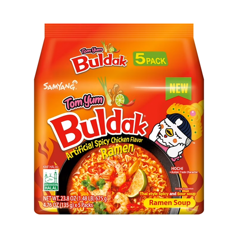 Samyang Buldak Ramen Noodles 5-pack Tomyum Flavor